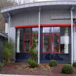 Zink Doppelstehfalztechnik, Alu-Wellfassade und Zink Steckfalzpaneele