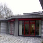Zink Doppelstehfalztechnik, Alu-Wellfassade und Zink Steckfalzpaneele