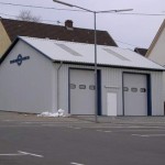 Hoesch Isodach Integral Dach und Fassade in Stahl-Trapezblechen